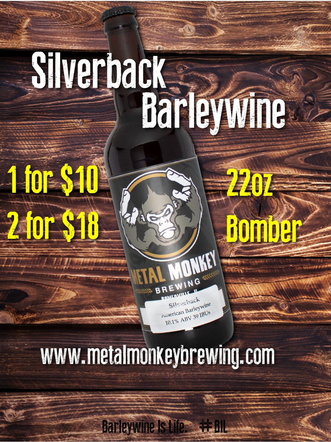 Silverback Barleywine from Metal Monkey Brewing