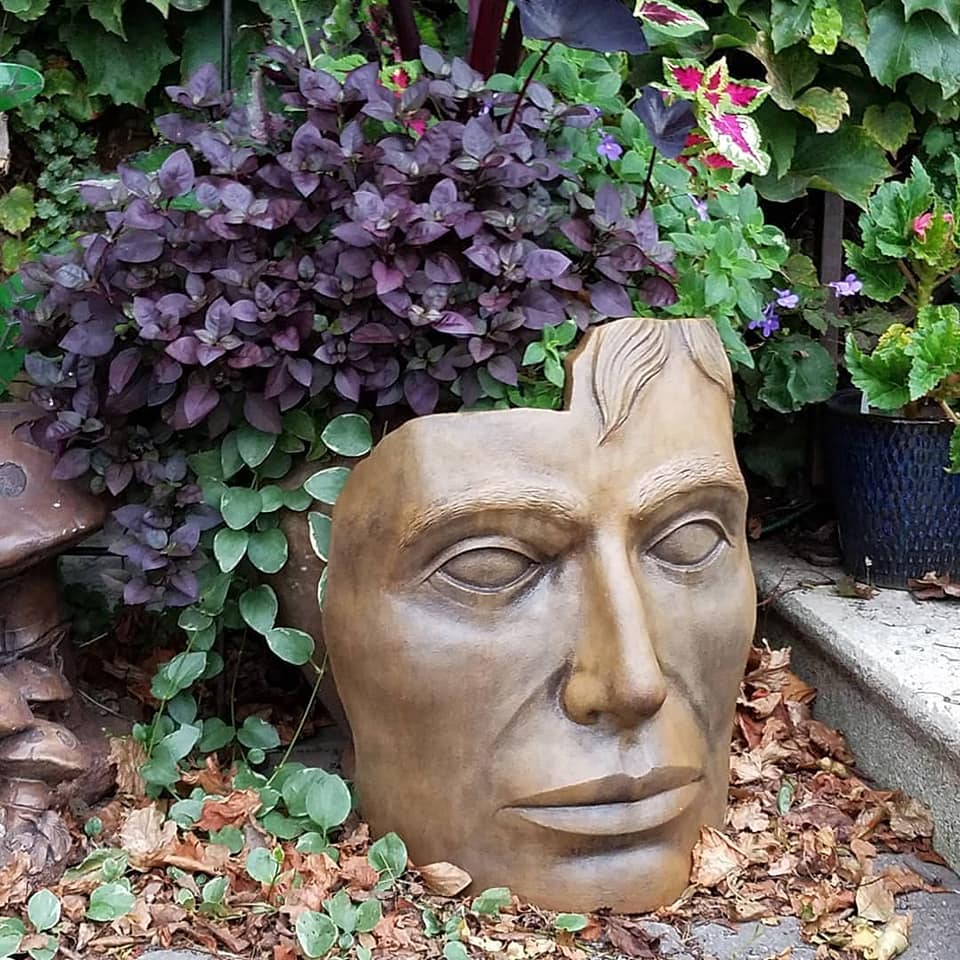 pant holder made into the shape of a face