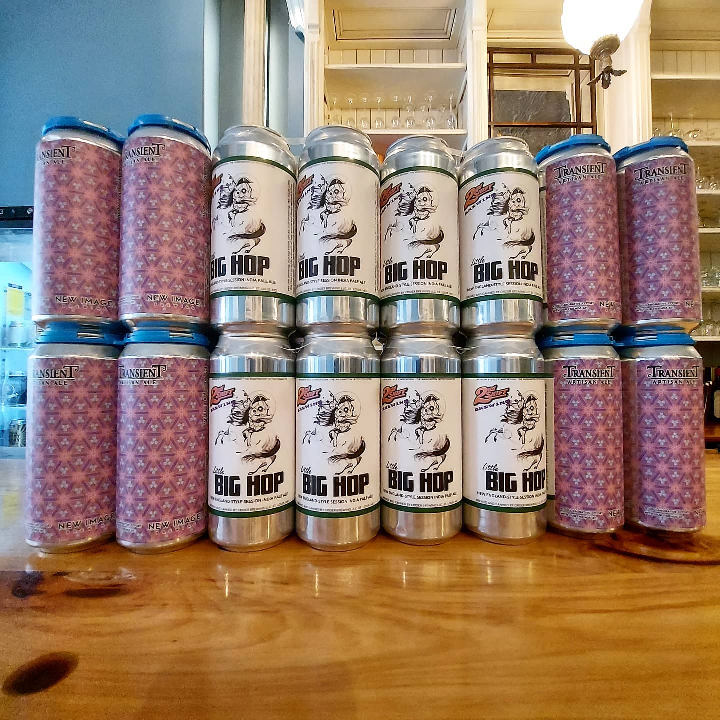 Cans of No Third Eye and Little Big Hop  from Transient Artisan Ales and Second Shift Brewing respectively