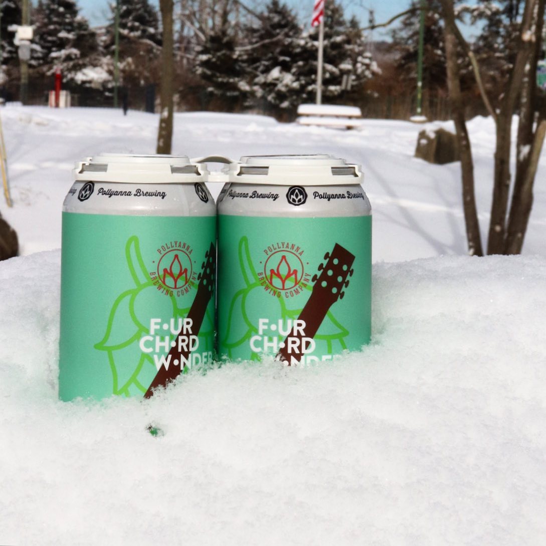 Four pack of Four Chord Wonder in the snow from Pollyanna Brewing