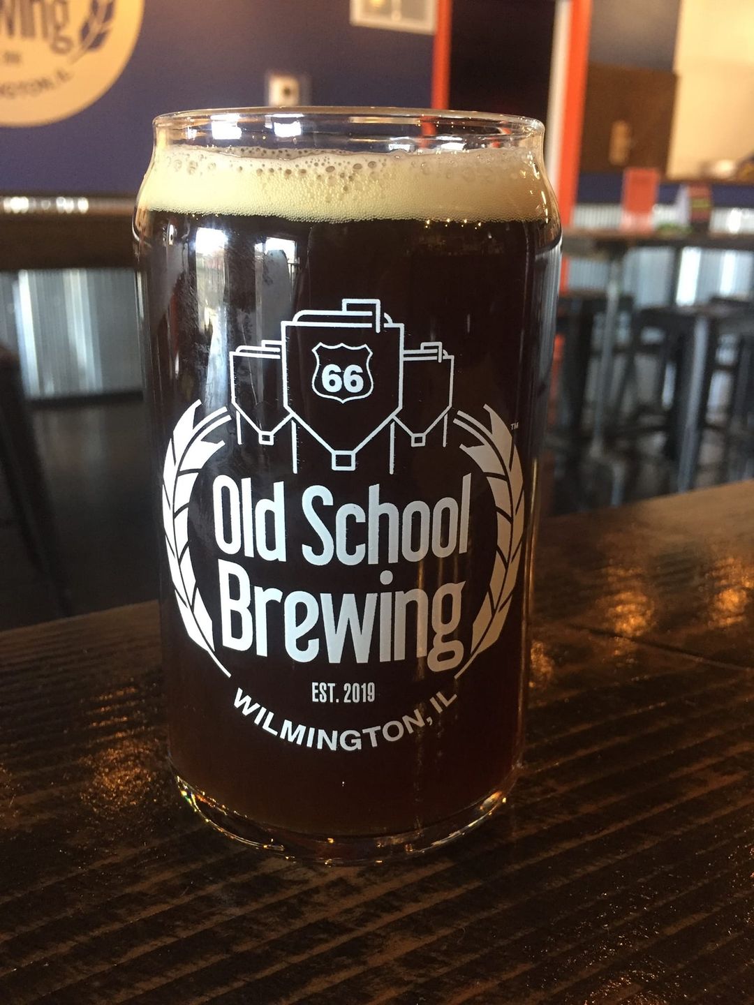 New in Town Brown, in a glass at Rt66 Old School brewing