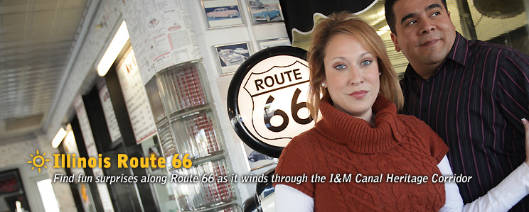 Illinois Route 66. Find fun surprises along Route 66 as it winds through the I & M Canal